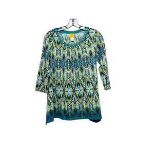 Ruby Rd Womens Top 3/4 Sleeve Petite Small